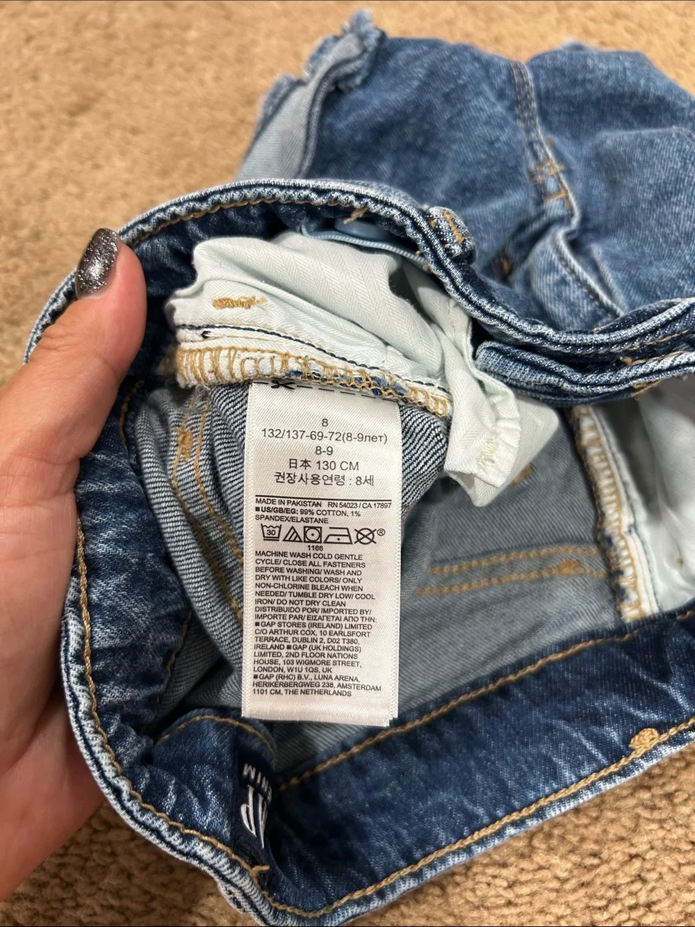 GAP Kids Dark Blue Denim Cutoff Shorts